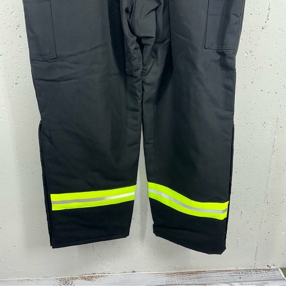 Carhartt Men’s size 54 x 32 Black Insulated Reflective Duck Bib Overalls NEW R02 - Picture 8 of 16